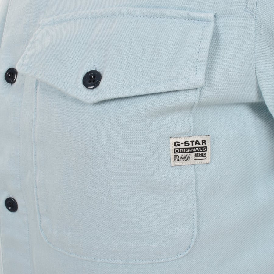 G star Marine Short Sleeve Shirt Blue 2XL Man D19751 D454 C589 XXL